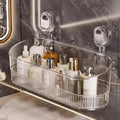Suction Cup Storage Rack - Durable Organizer for Kitchen and Bathroom Use