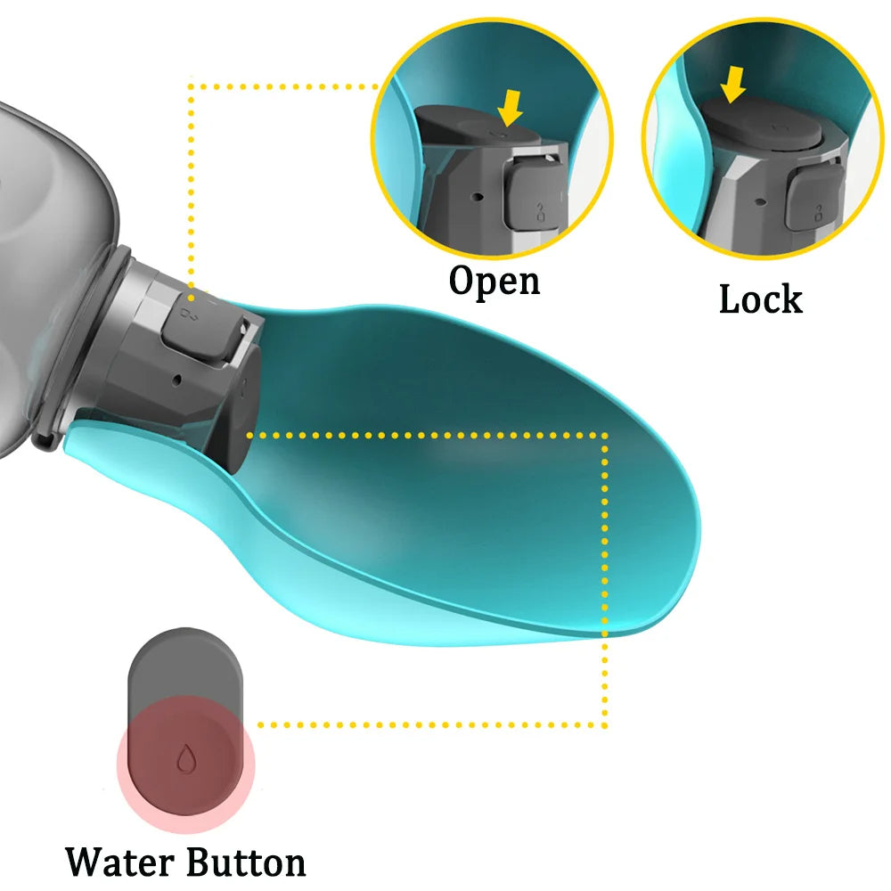 Collapsible Dog Water Bottle with Leak-Proof Design for Travel and Outdoor Use