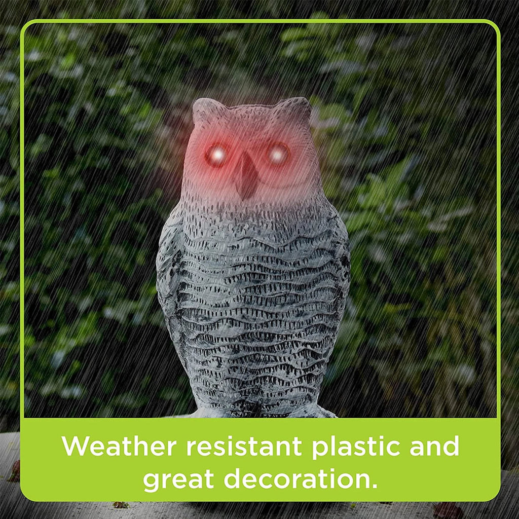 Realistic Owl Decoy Bird Repeller for Garden and Outdoor Use
