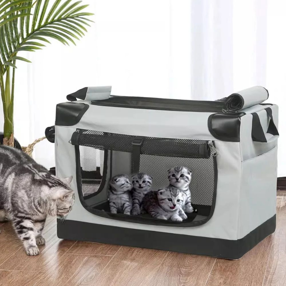 Portable Folding Dog Crate for Small Pets - Lightweight and Durable Design