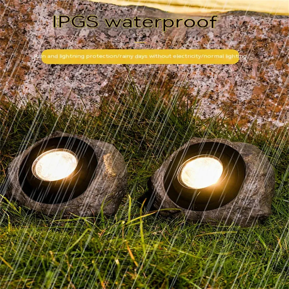 Pathway Lighting - Durable Stone Design for Outdoor Walkways