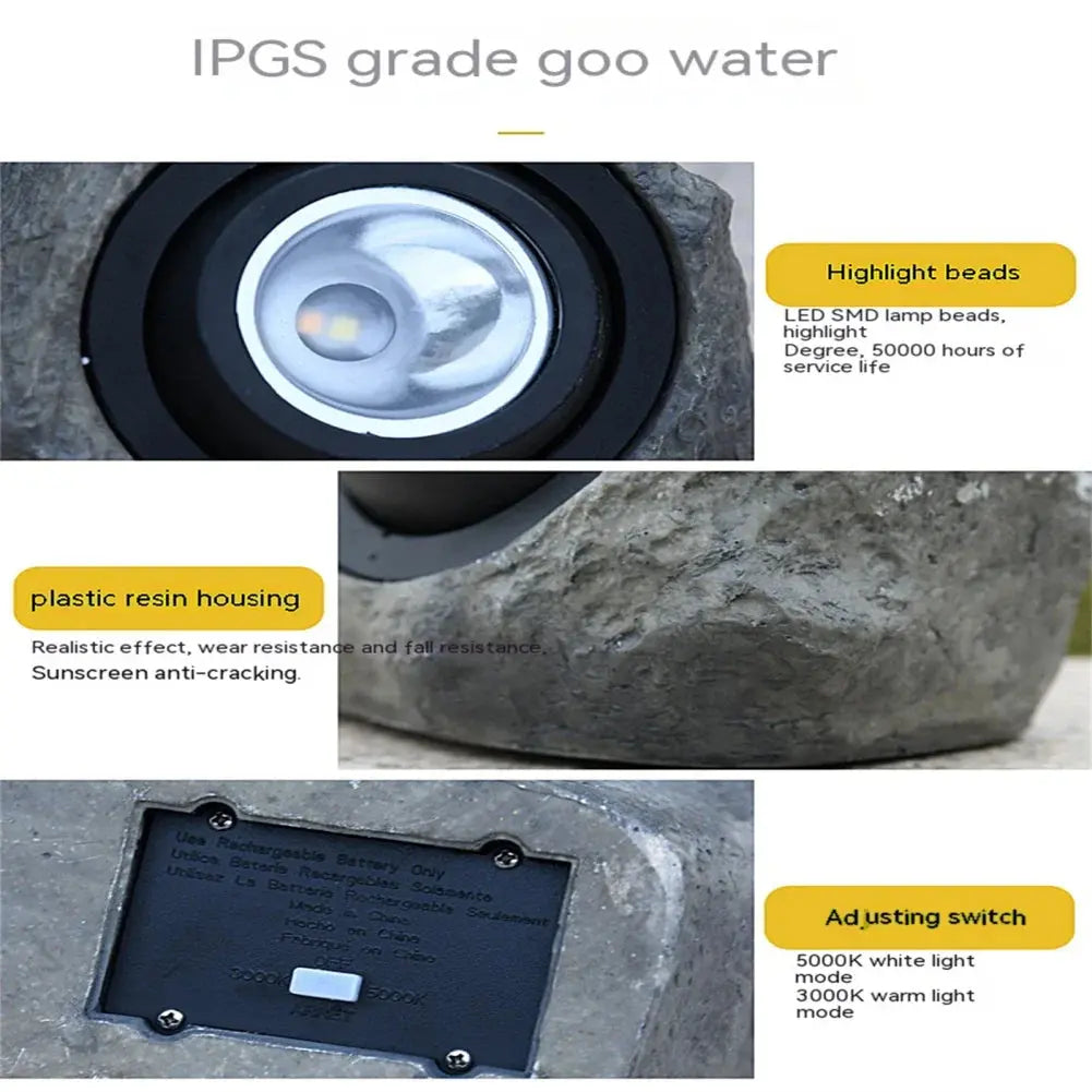 Pathway Lighting - Durable Stone Design for Outdoor Walkways