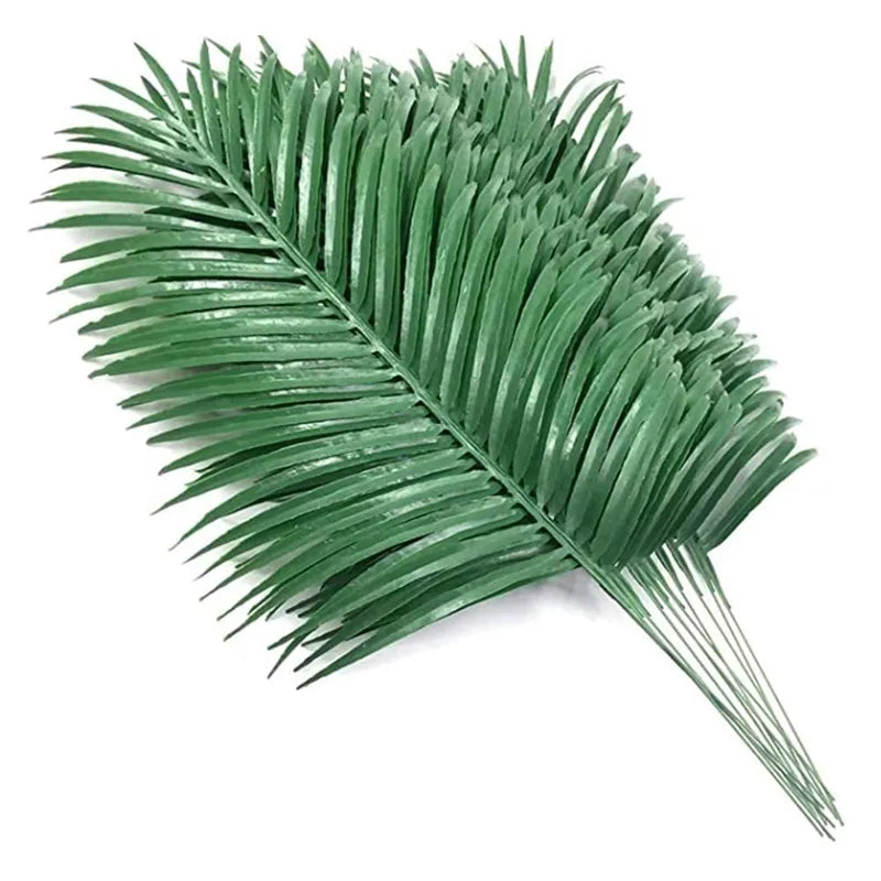 12 Artificial Palm Leaves - Realistic Faux Greenery for Home Decor
