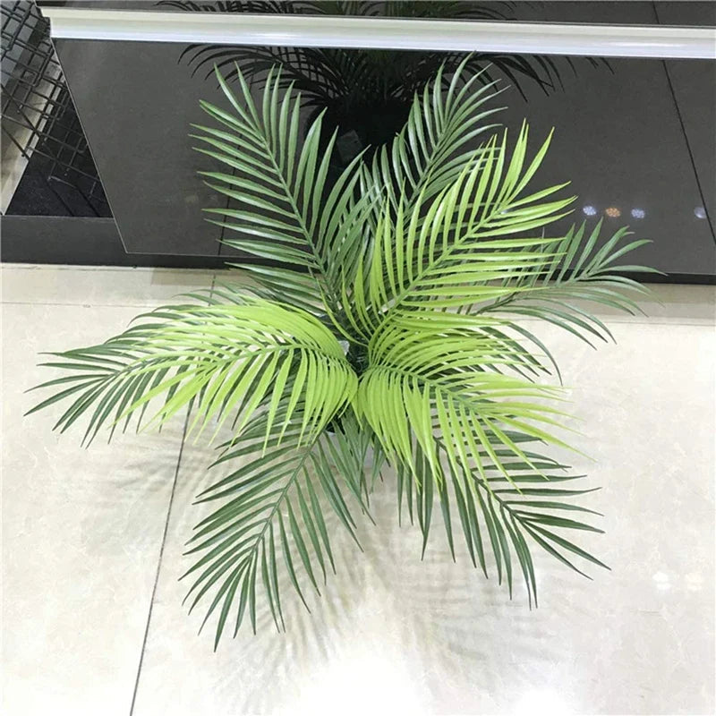 12 Artificial Palm Leaves - Realistic Faux Greenery for Home Decor