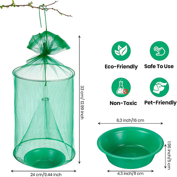 Eco-Friendly Reusable Fly Trap for Indoor and Outdoor Use