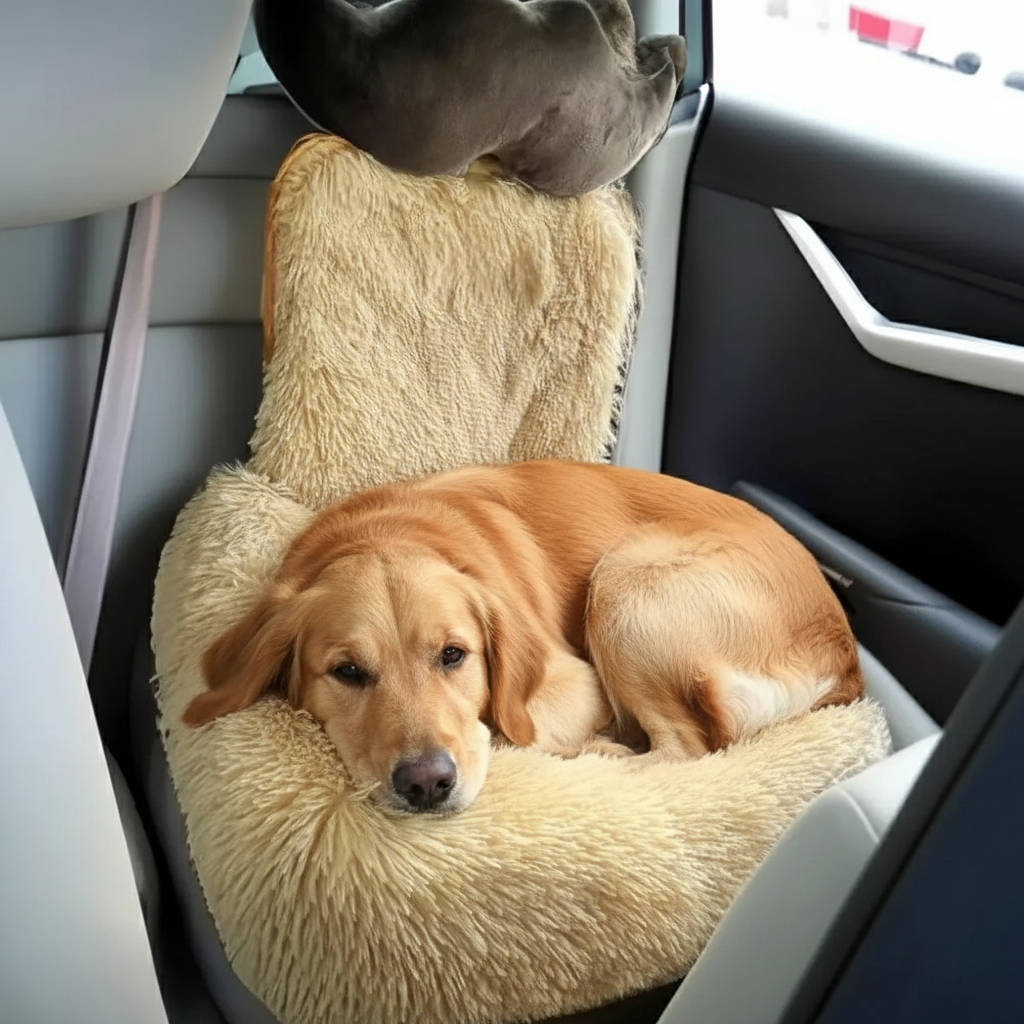 Durable Dog Car Bed Protector - Waterproof, Soft Fabric for Travel