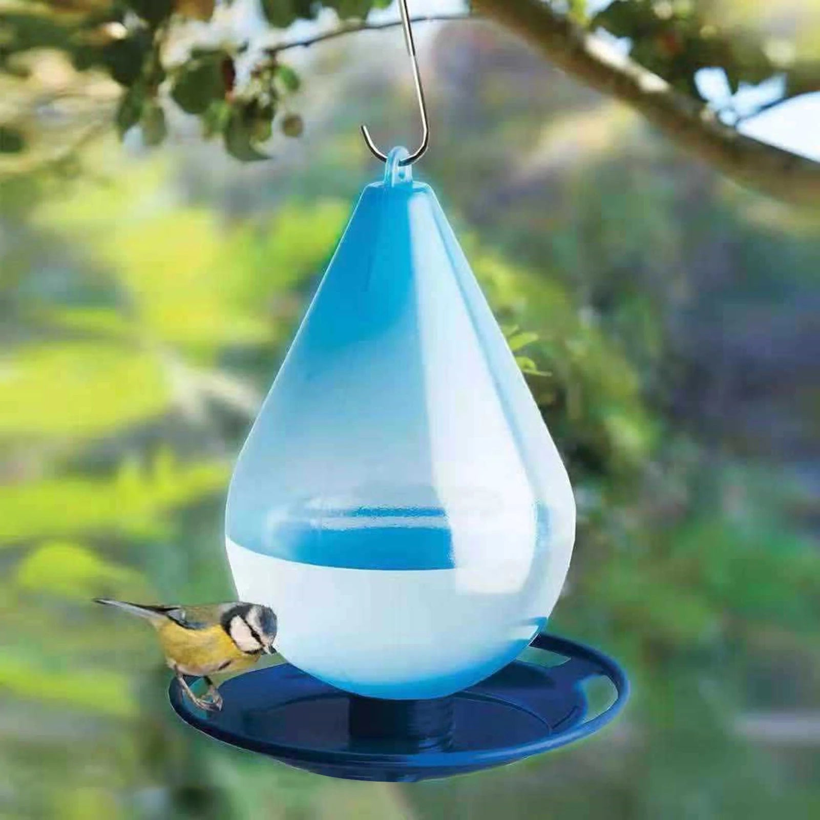 Bird Water Feeder - Raindrop Design - Durable Outdoor Garden Accessory