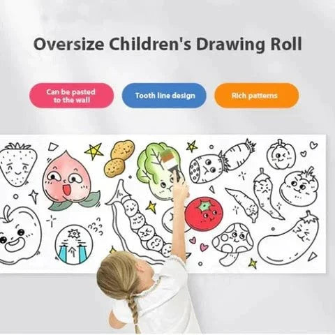 Kids' Art Roll Paper - Unbleached Craft Paper for Drawing and Creativity