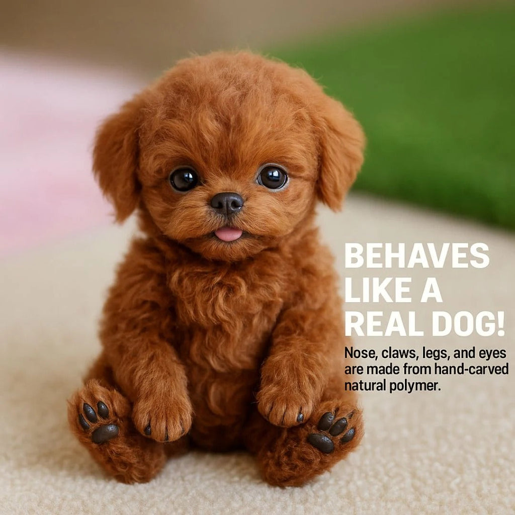 Interactive Realistic Robotic Puppy Toy for Kids - Soft Fur Design
