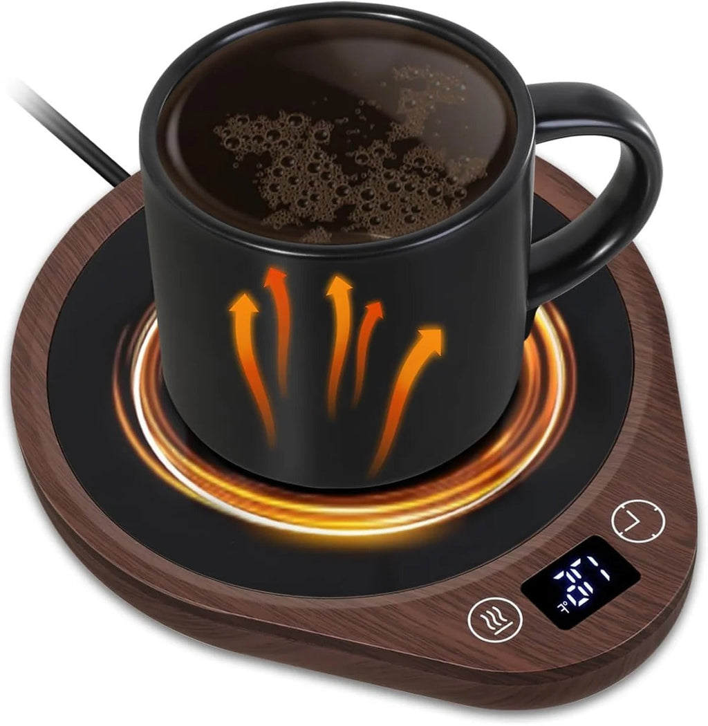 Electric Coffee Mug Warmer Set with Adjustable Temperature for Home or Office